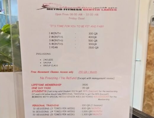 Metro Fitness Center Ladies